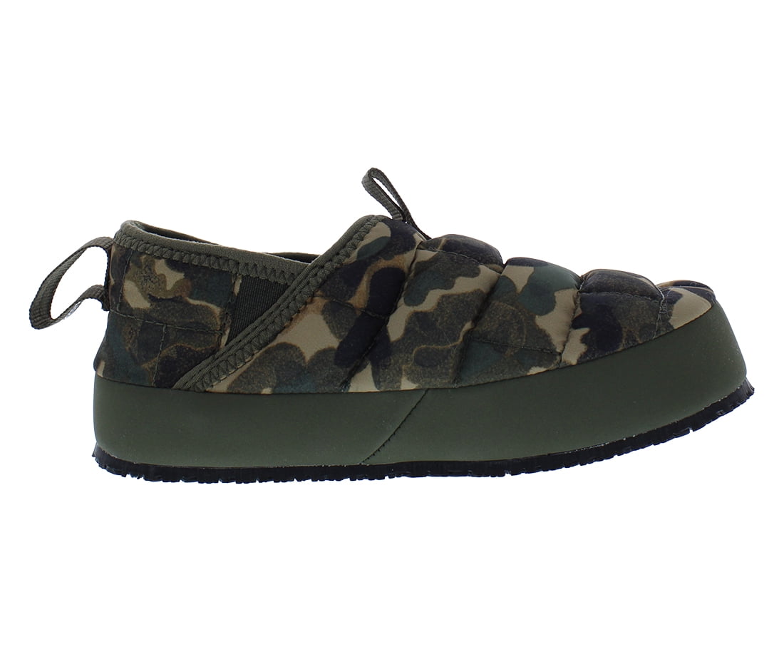 The North Face ThermoBall Traction Mule II GS Boys Shoes Size 12, Color: Utility Brown Camo Texture Print/New Taupe Green