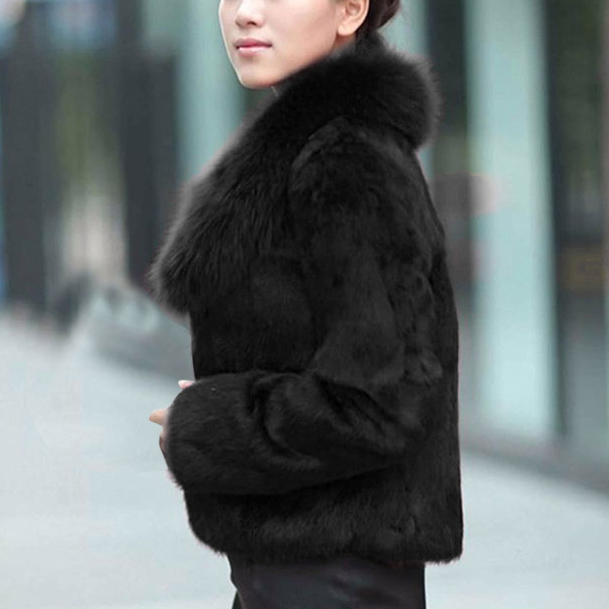 Womens Warm Coat Jacket Winter Solid Turn Down Collar Outerwear