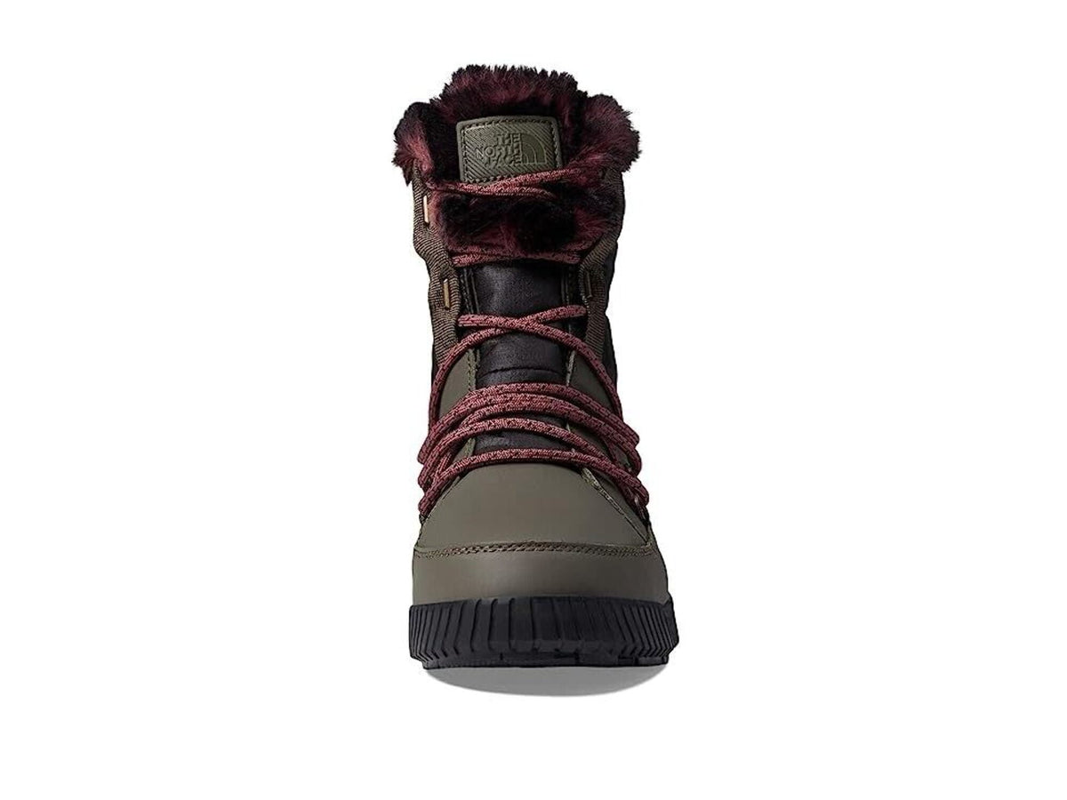 The North Face Sierra Luxe Women New Taupe Green Waterproof Winter Boots ZPO2396