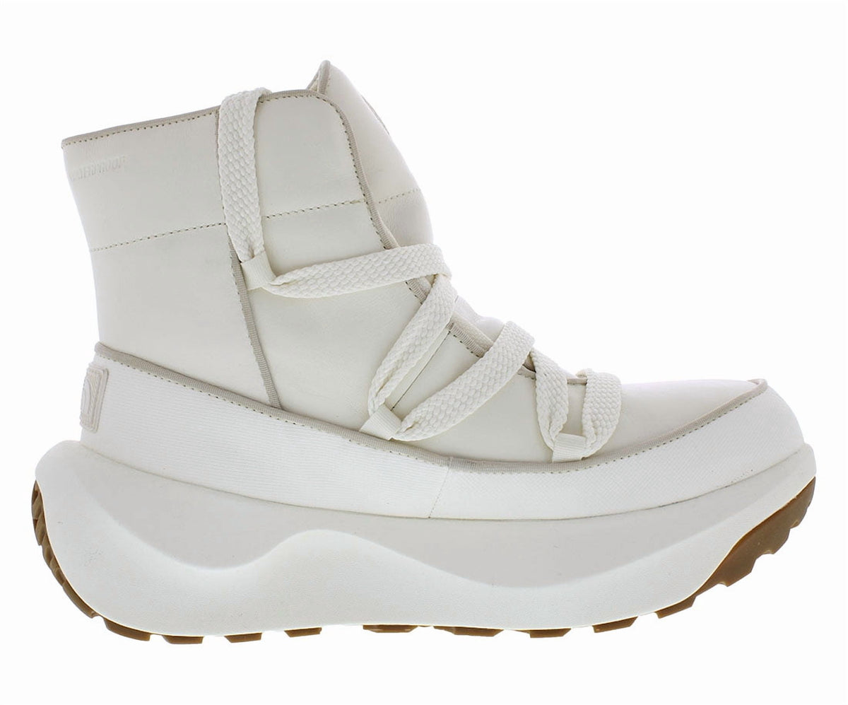 The North Face Halseigh Thermoball Lace Wp Womens Shoes Size 6, Color: Gardenia White/Sandstone