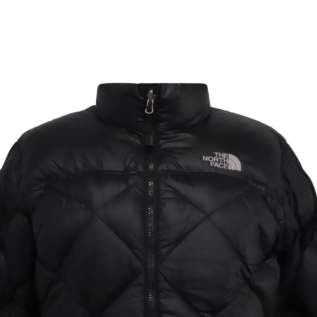 Pre-Owned The North Face Diamond Quilted Down Jacket in Black Nylon