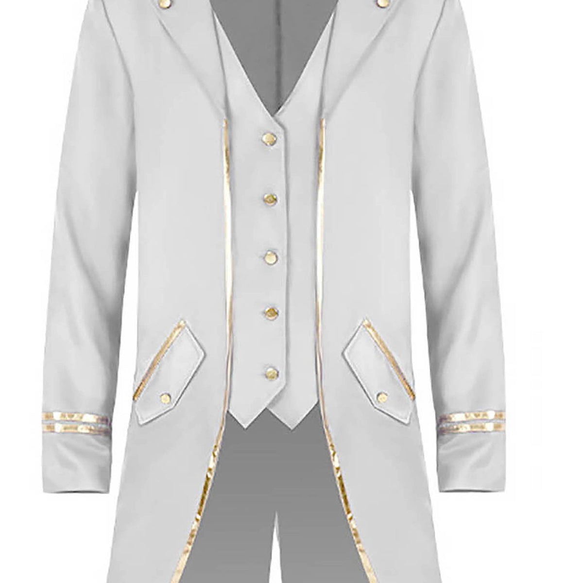 Men's Retro Tuxedo Costume Button Down Wedding Party Dinner Suit Jacket Coat