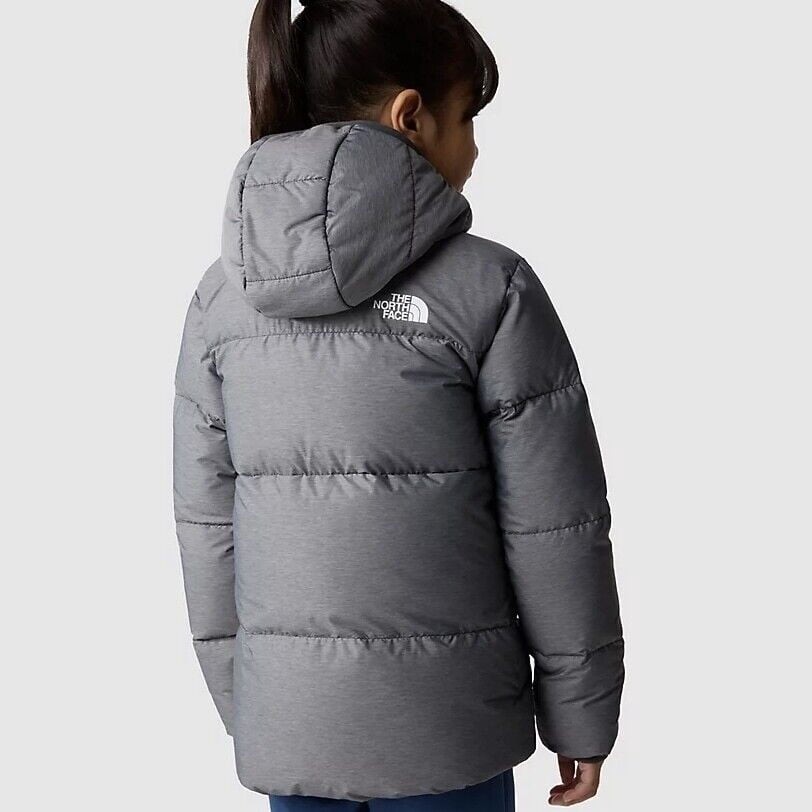 The North Face NF0A82YLDYY Puffer Jacket Toddler Gray Full Zip Hooded SGN813 (Gray,3)
