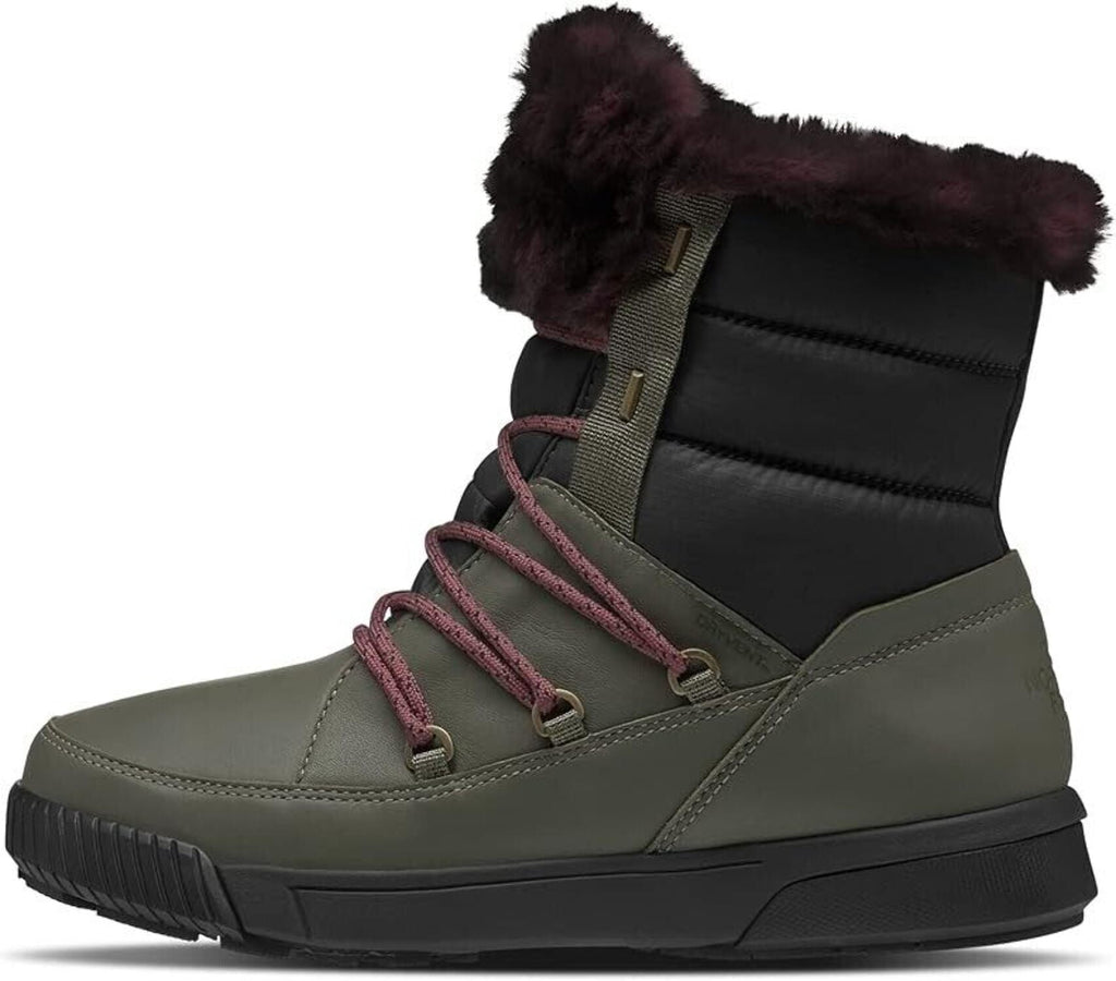 The North Face Sierra Luxe Women New Taupe Green Waterproof Winter Boots ZPO2396