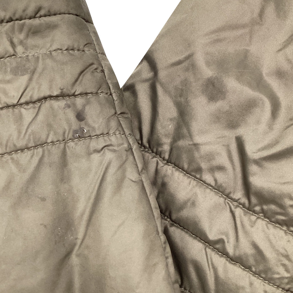 Pre-Owned The North Face Zipped Panelled Quilted Down Jacket in Brown Nylon
