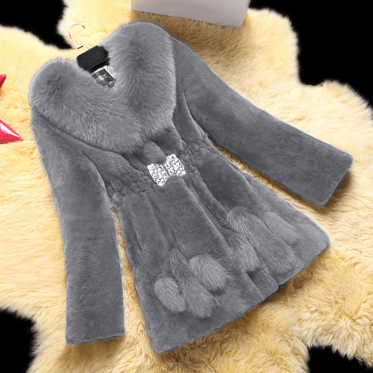 Womens Warm Coat Jacket Winter Solid Turn Down Collar Outerwear