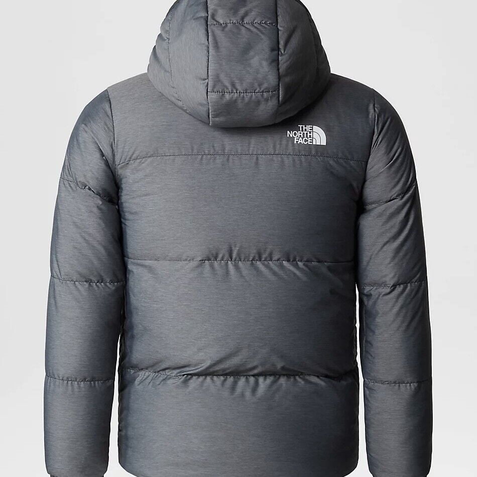 The North Face NF0A82YLDYY Puffer Jacket Toddler Gray Full Zip Hooded SGN813 (Gray,3)