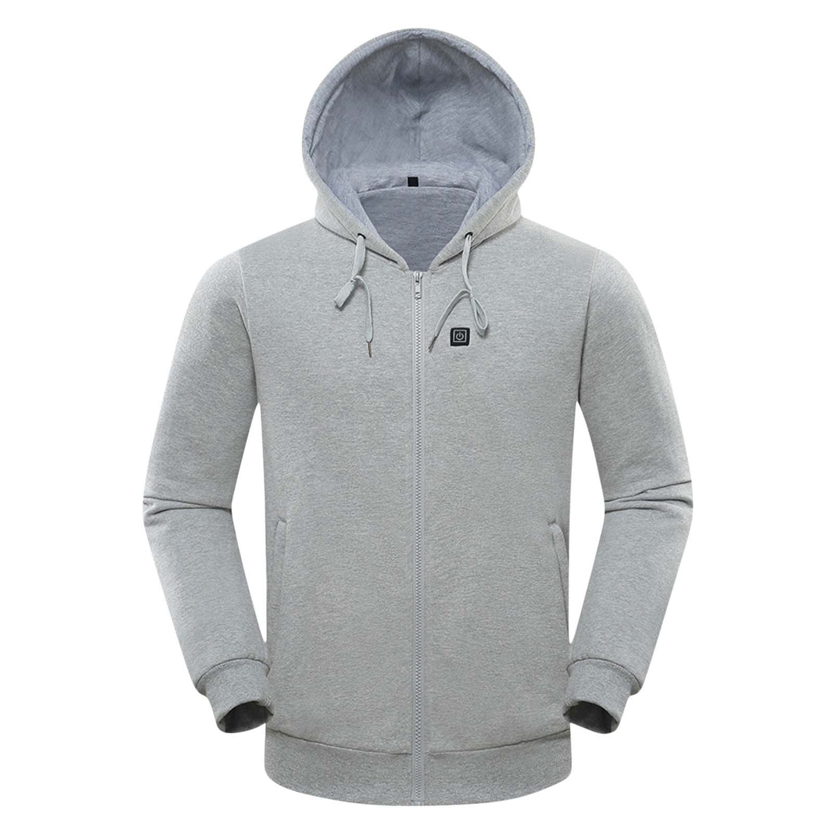 Fesfesfes Heating Jacket Men's Intelligent Heating Top Solid Color Winter Comfortable Long Sleeve Coat Sweater Sale Items