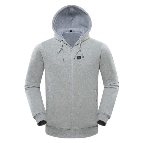 Fesfesfes Heating Jacket Men's Intelligent Heating Top Solid Color Winter Comfortable Long Sleeve Coat Sweater Sale Items