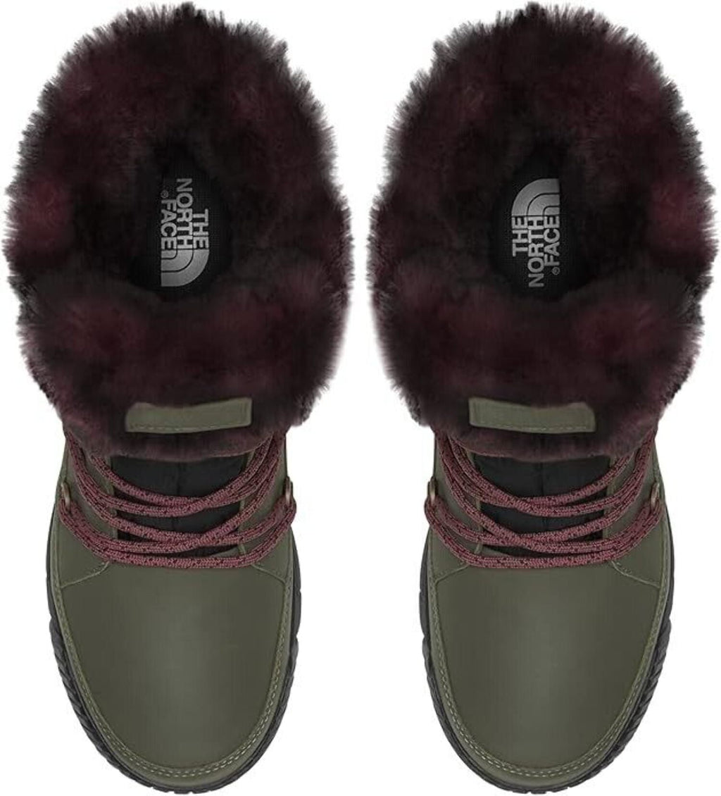 The North Face Sierra Luxe Women New Taupe Green Waterproof Winter Boots ZPO2396