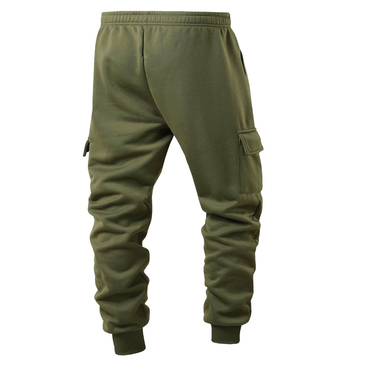 DayScoop Mens Casual Pants Solid Color Trousers Summer Fashion Thickened Warmth Sport Pocket Elastic Waist Jogger Full Length Pants