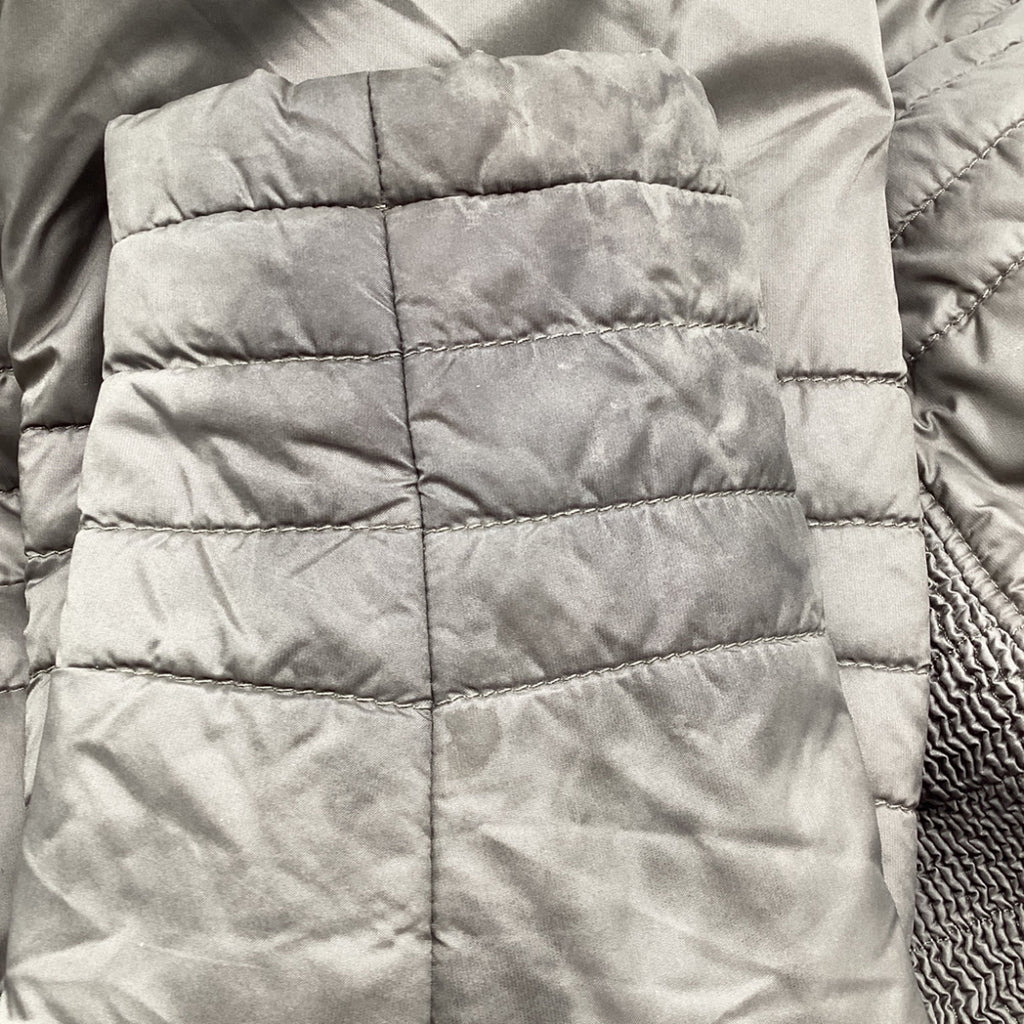 Pre-Owned The North Face Zipped Panelled Quilted Down Jacket in Brown Nylon
