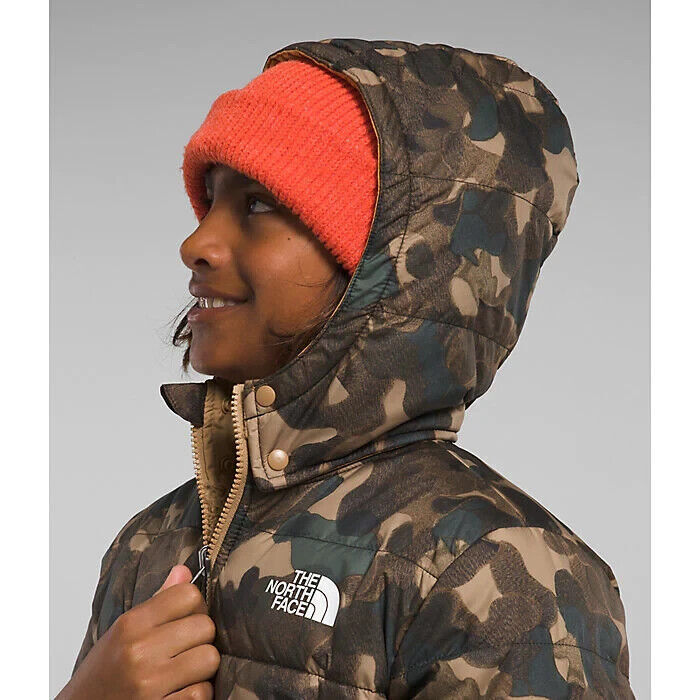 The North Face NF0A82XYORU Hooded Jacket Kids Brown Reversible Mt Chimbo CLO474 (Brown,XS (6))