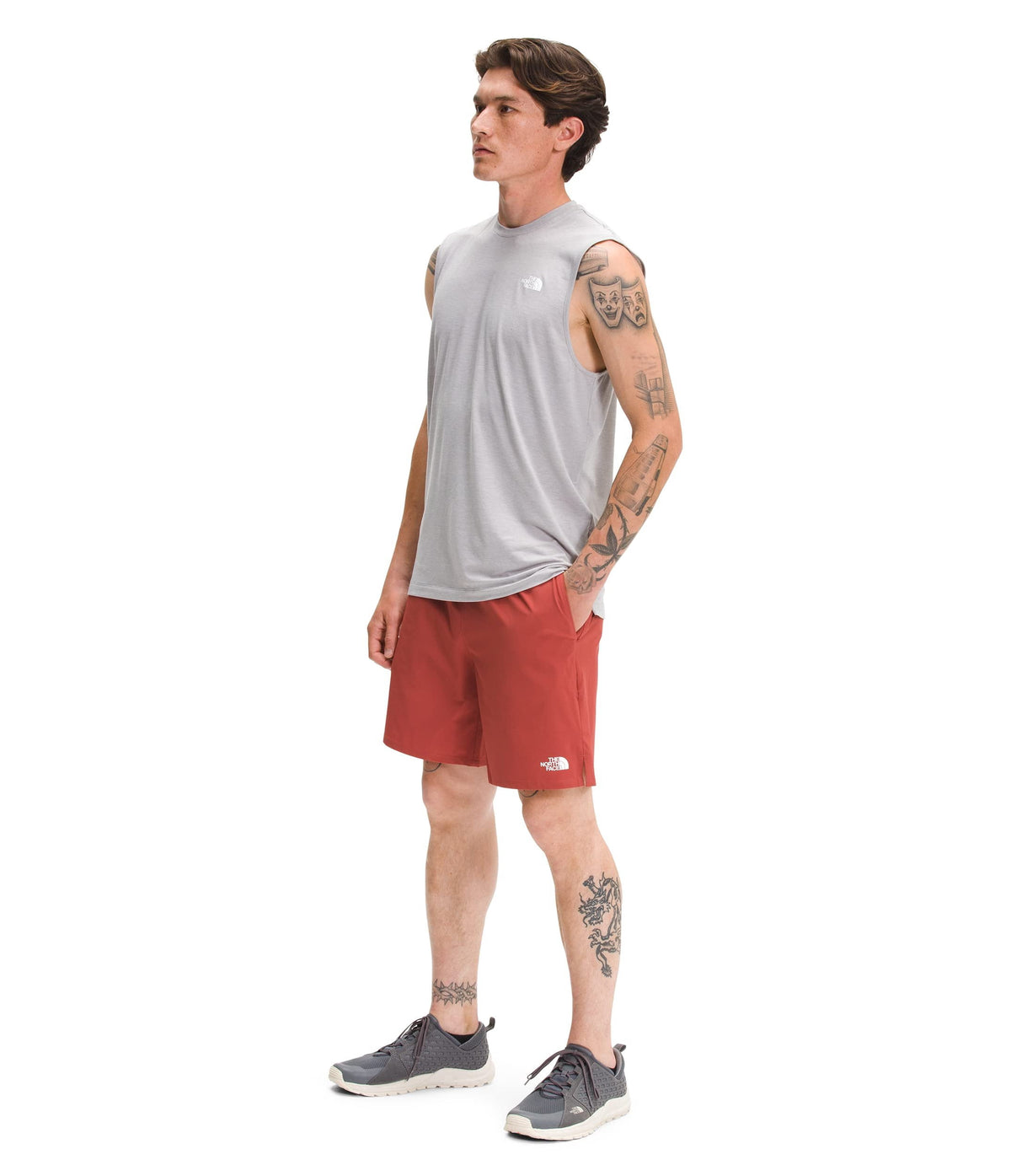 THE NORTH FACE Mens Athletic Wander Short Active Red 2XL New
