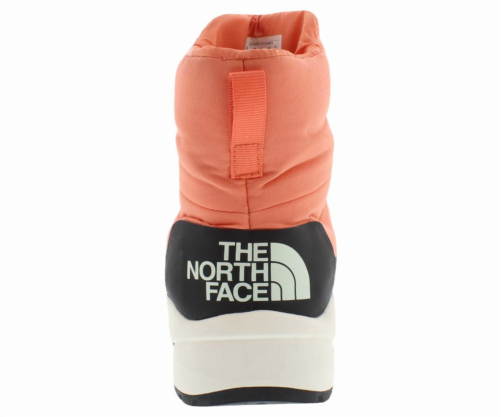 The North Face Nuptse II Bootie Waterproof Womens Shoes Size 6, Color: Coral Sunrise/Tnf Black