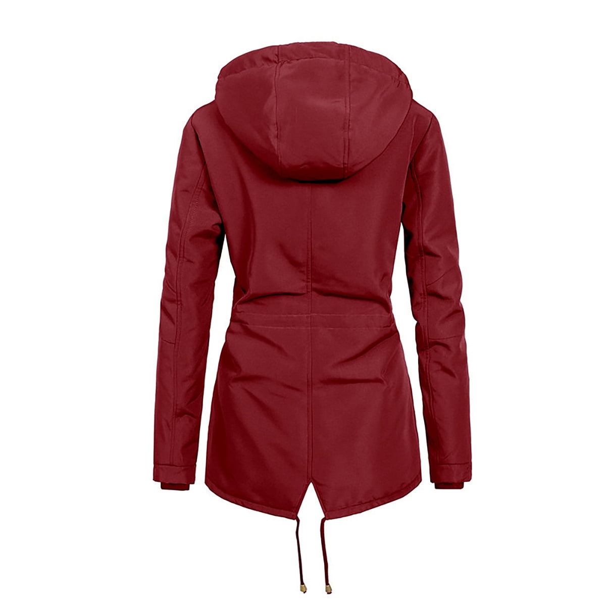 FNFYFH Winter Fleece Coats for Women Drawstring Long Sleeve Jackets Coat 2025 Womens Full Zip Jacket Outerwear with Pockets Tunic Coat Blue XS-XXL