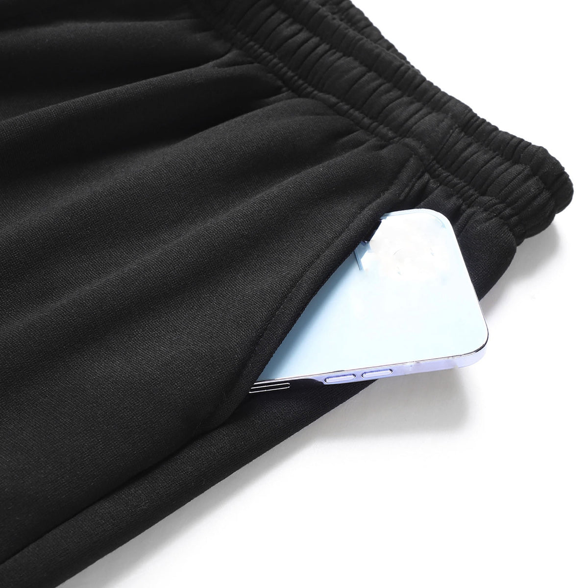 DayScoop Mens Casual Pants Solid Color Trousers Summer Fashion Thickened Warmth Sport Pocket Elastic Waist Jogger Full Length Pants