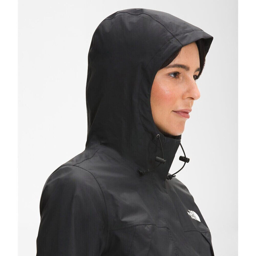 The North Face Antora Rain Jacket NF0A7QEUJK3 Women Black Full Zip Hooded APP606