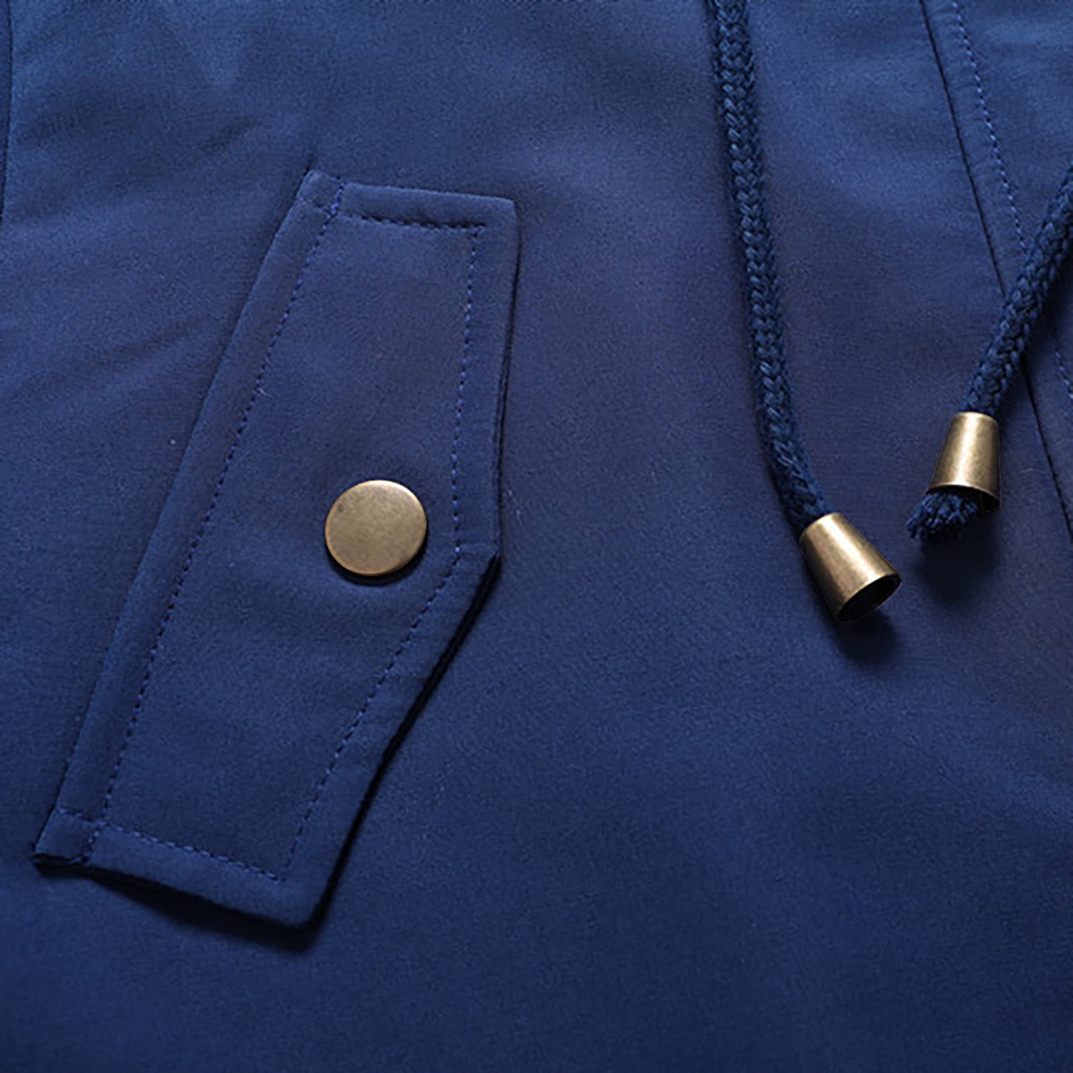 FNFYFH Winter Fleece Coats for Women Drawstring Long Sleeve Jackets Coat 2025 Womens Full Zip Jacket Outerwear with Pockets Tunic Coat Blue XS-XXL