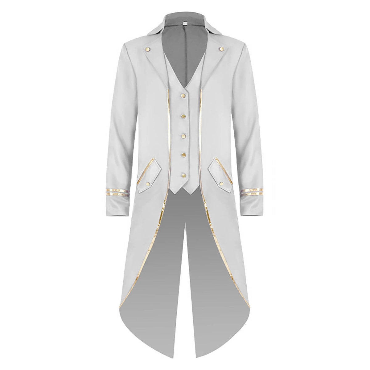 Men's Retro Tuxedo Costume Button Down Wedding Party Dinner Suit Jacket Coat