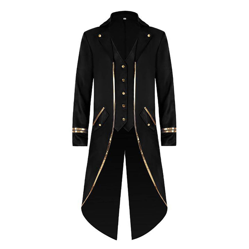 Men's Retro Tuxedo Costume Button Down Wedding Party Dinner Suit Jacket Coat