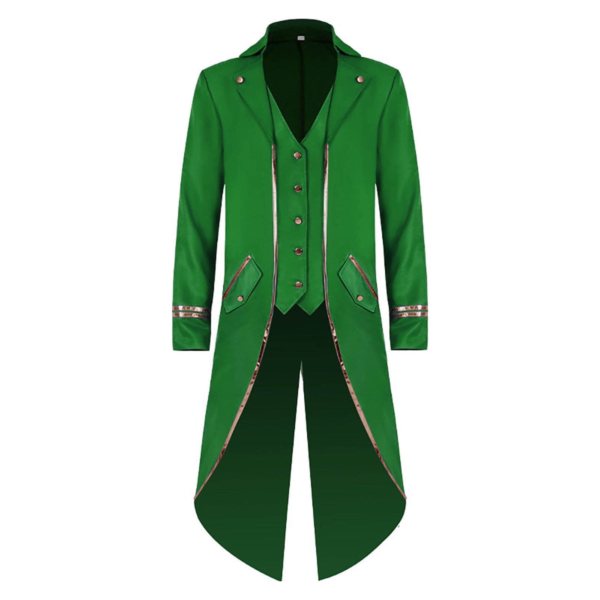 Men's Retro Tuxedo Costume Button Down Wedding Party Dinner Suit Jacket Coat