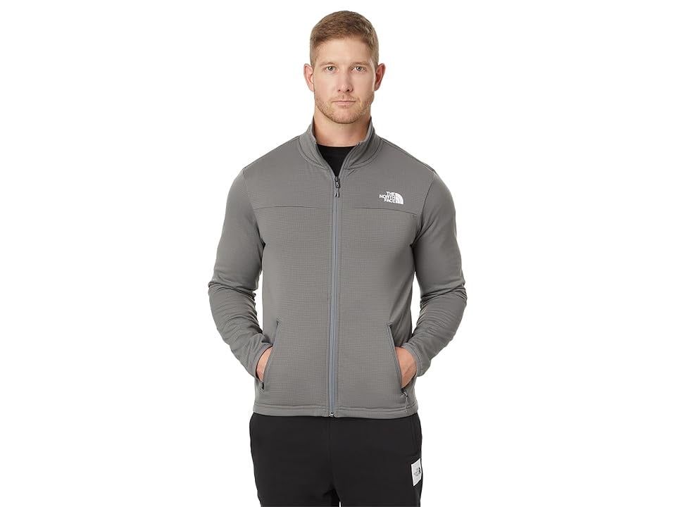 THE NORTH FACE Men's Cedar Trail Grid Fleece Full Zip Jacket, Smoked Pearl, Medium