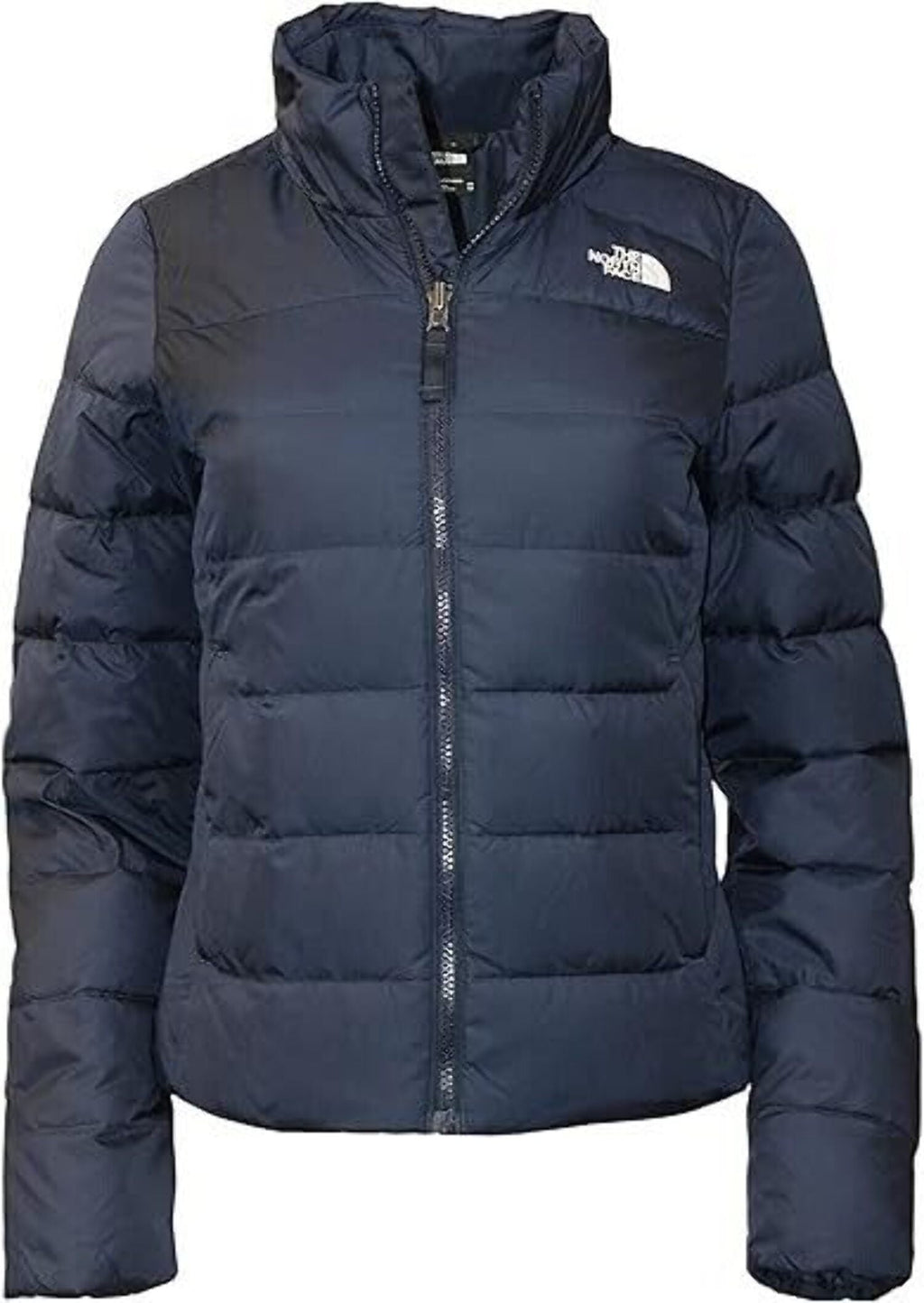 The North Face Flare Puffer Jacket Womens Large Navy Insulated Long Sleeve PHC68