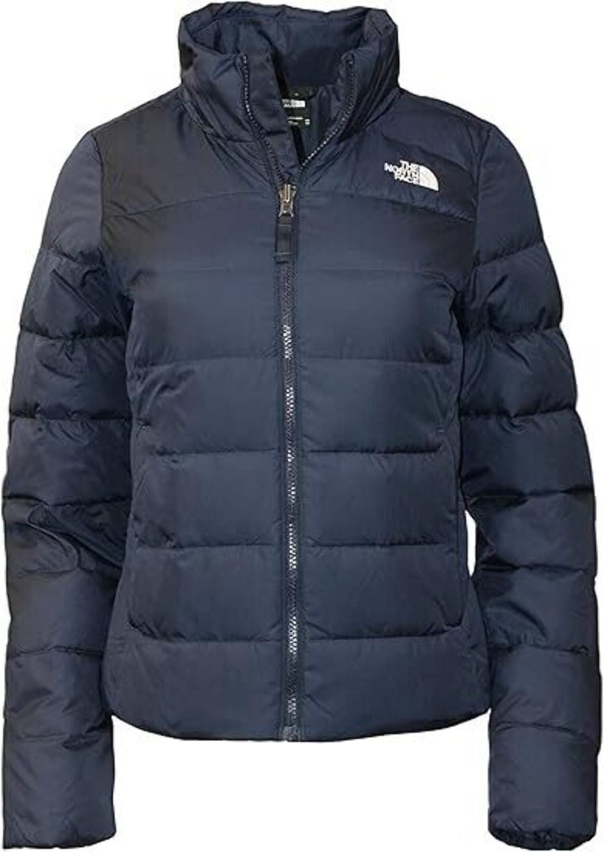 The North Face Flare Puffer Jacket Womens Large Navy Insulated Long Sleeve PHC68