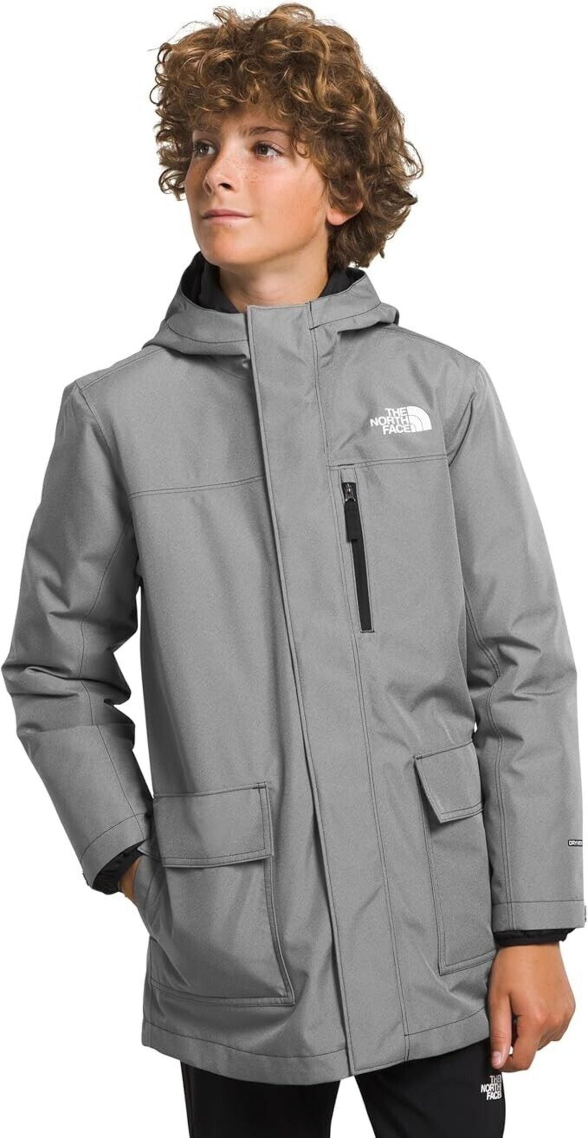 The North Face North Jacket Kids 2XL Gray Insulated Hooded Triclimate APP2822
