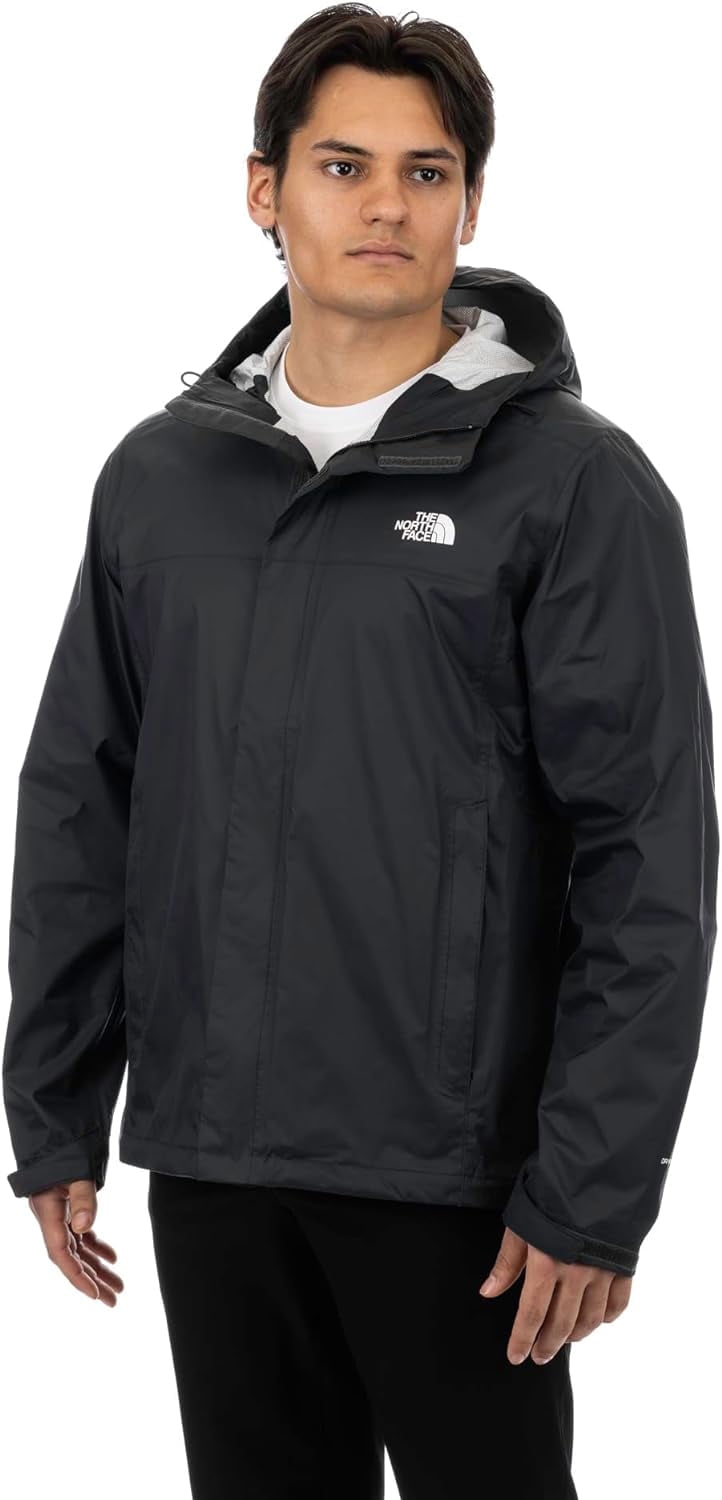 The North Face Venture 2 Rain Jacket Men's Black Dryvent Waterproof Hooded UPS21