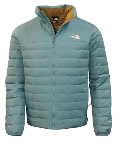 THE NORTH FACE Men's Minoqua Insulated Down Full Zip Puffer Jacket US, Alpha, Medium, Regular, Regular, Algae Blue
