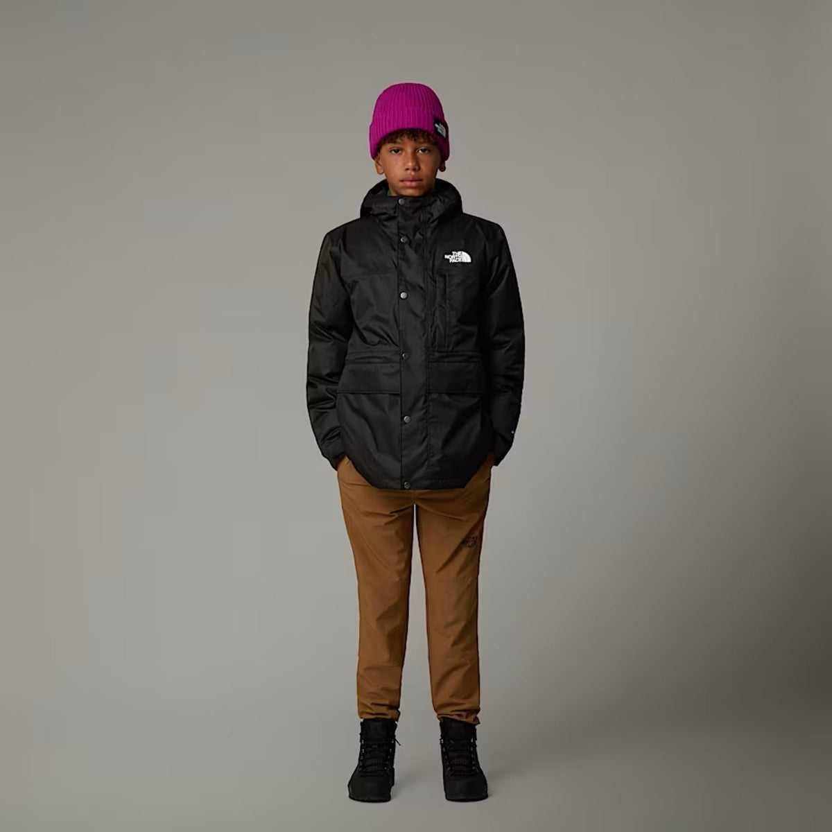 TNFTEEN Boys Down Triclimate 3-in-1 Jacket Waterproof Seam Seal TNF Black L
