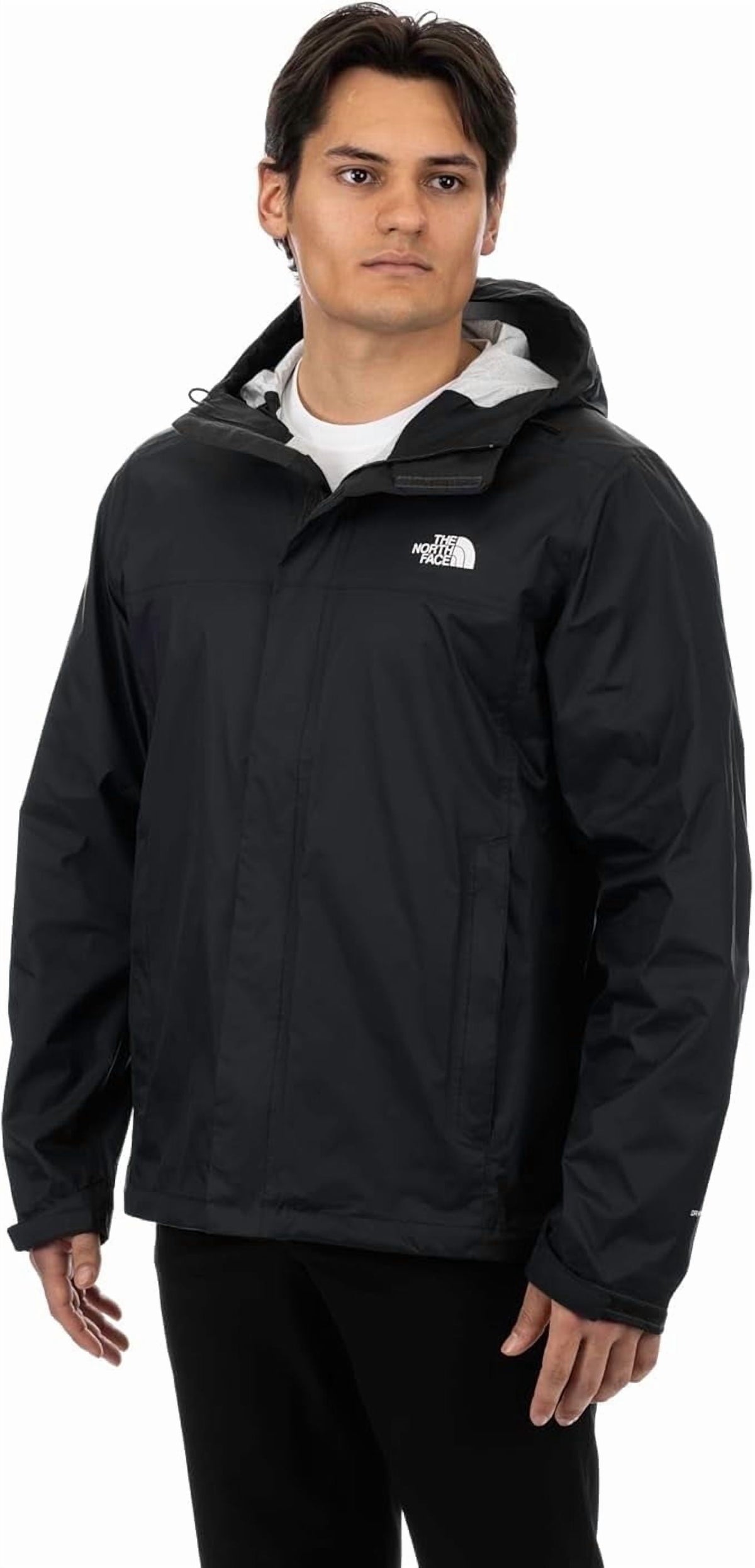 The North Face Venture 2 Rain Jacket Men's Black Dryvent Waterproof Hooded UPS21