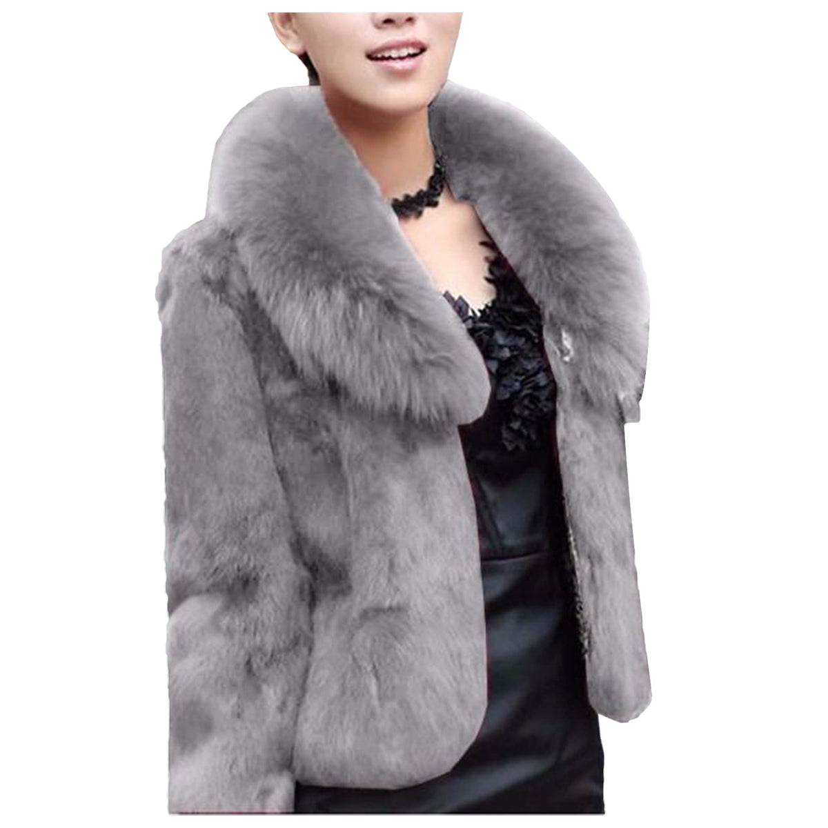 Womens Warm Coat Jacket Winter Solid Turn Down Collar Outerwear