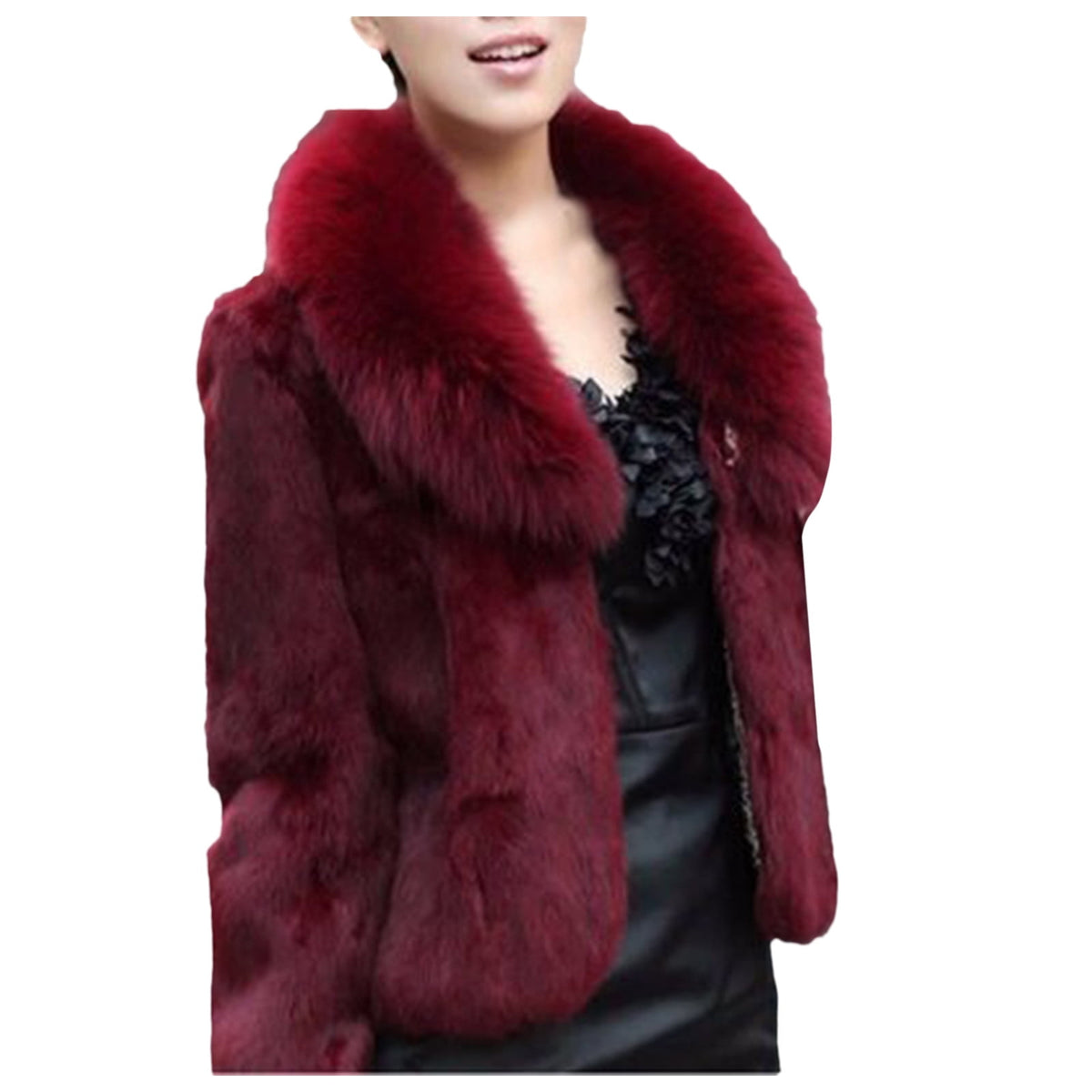 Womens Warm Coat Jacket Winter Solid Turn Down Collar Outerwear