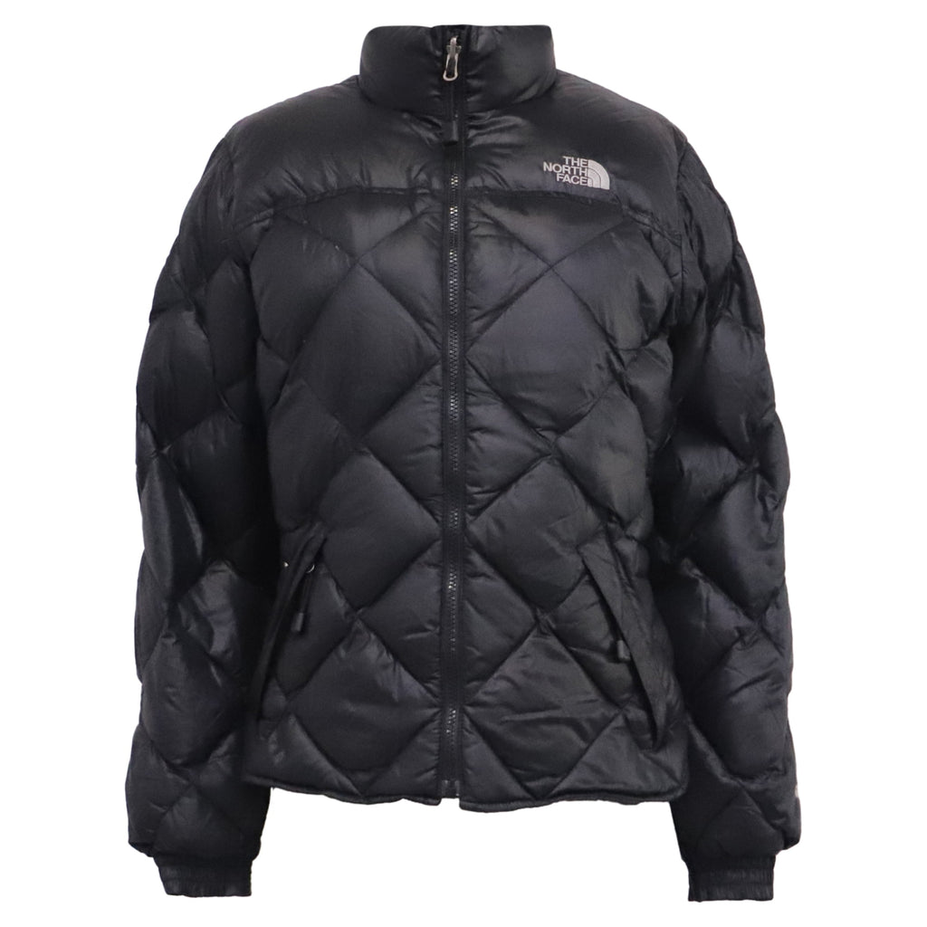 Pre-Owned The North Face Diamond Quilted Down Jacket in Black Nylon