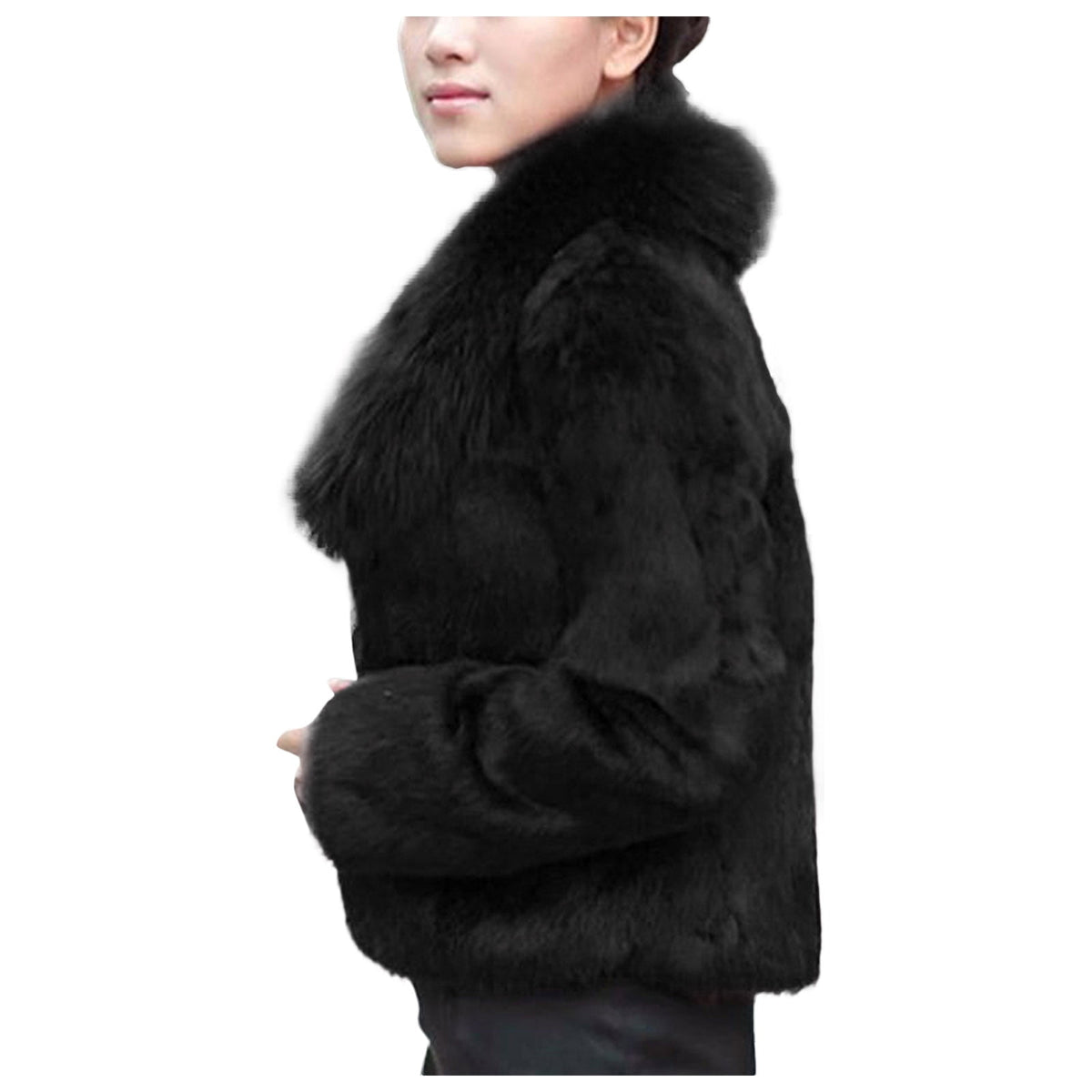 Womens Warm Coat Jacket Winter Solid Turn Down Collar Outerwear