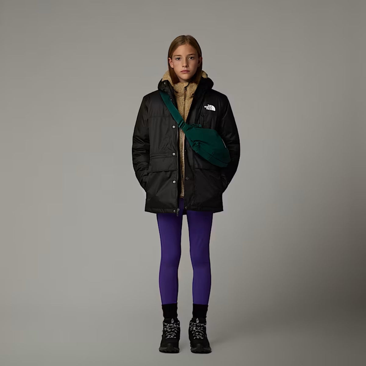 TNFTEEN Boys Down Triclimate 3-in-1 Jacket Waterproof Seam Seal TNF Black L