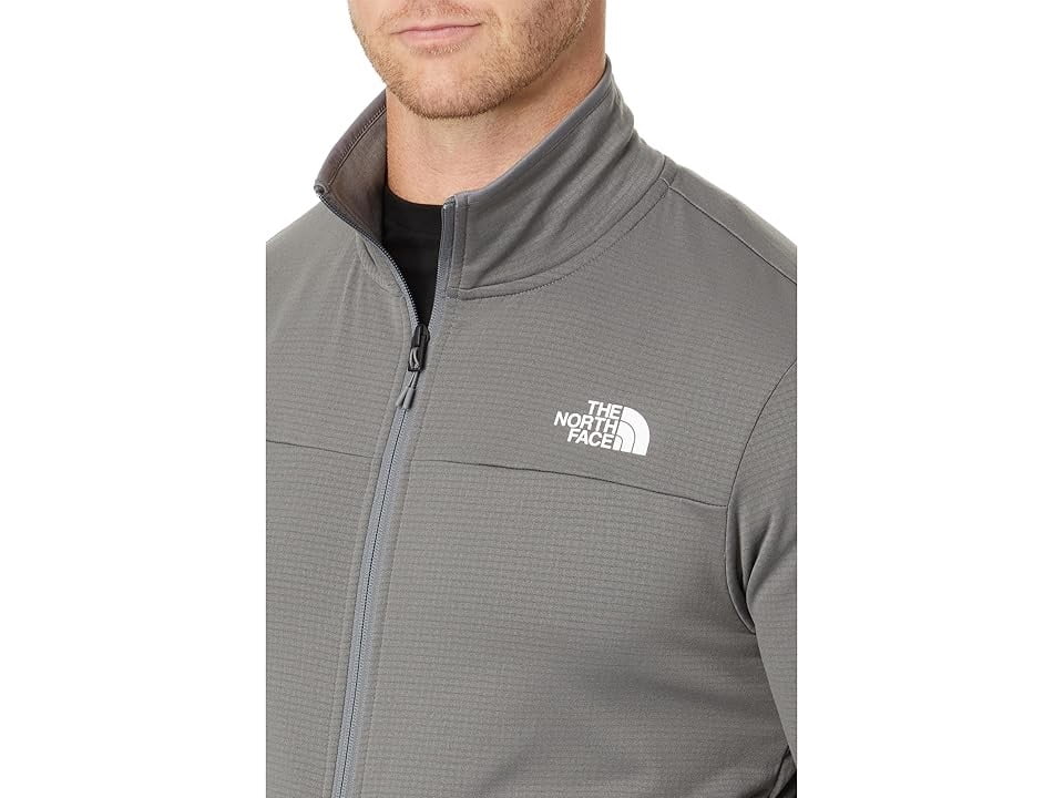 THE NORTH FACE Men's Cedar Trail Grid Fleece Full Zip Jacket, Smoked Pearl, Medium