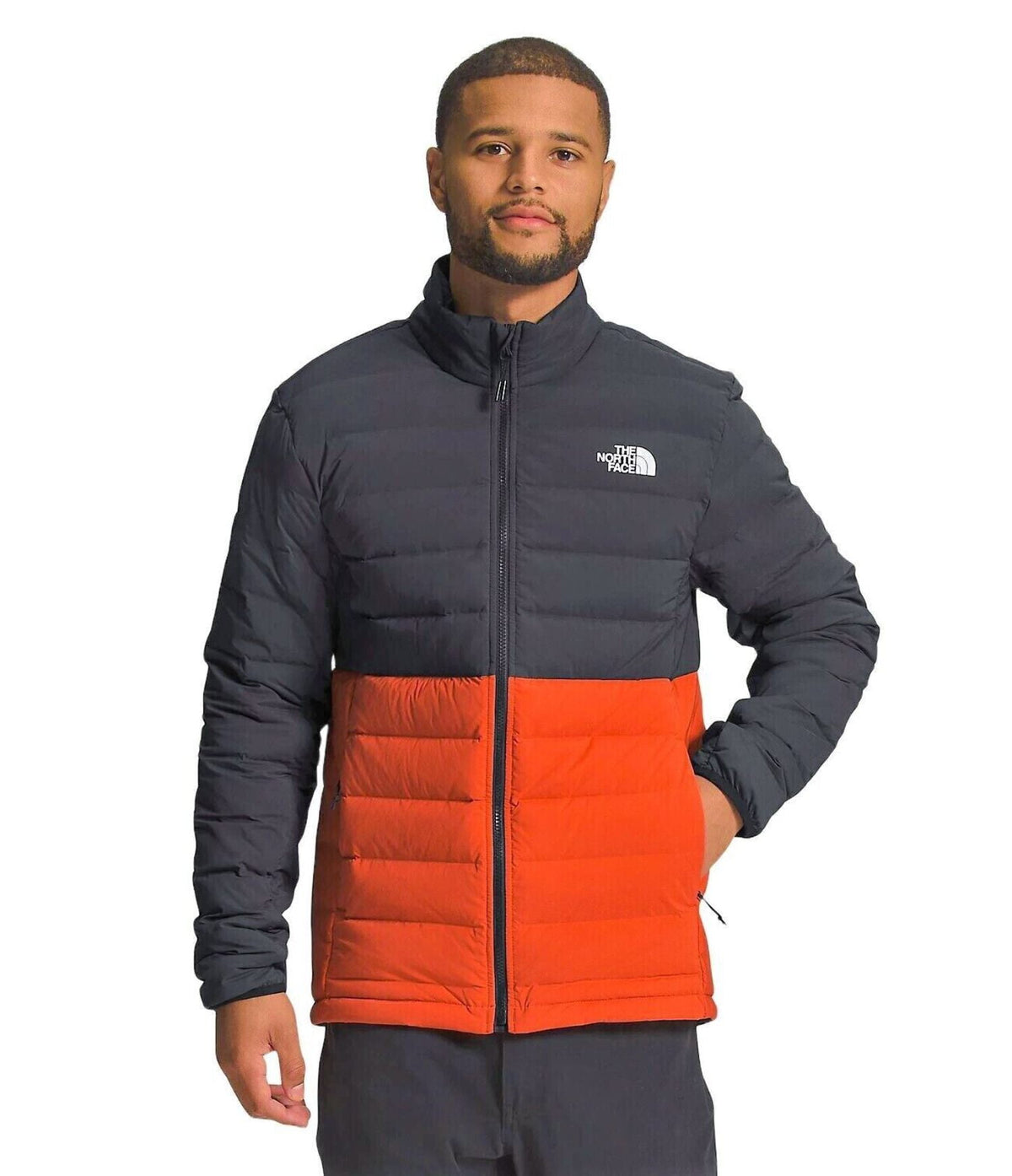 The North Face Belleview NF0A7UJFUV2 Men's Black/Orange Down Jacket 2XL DTF470