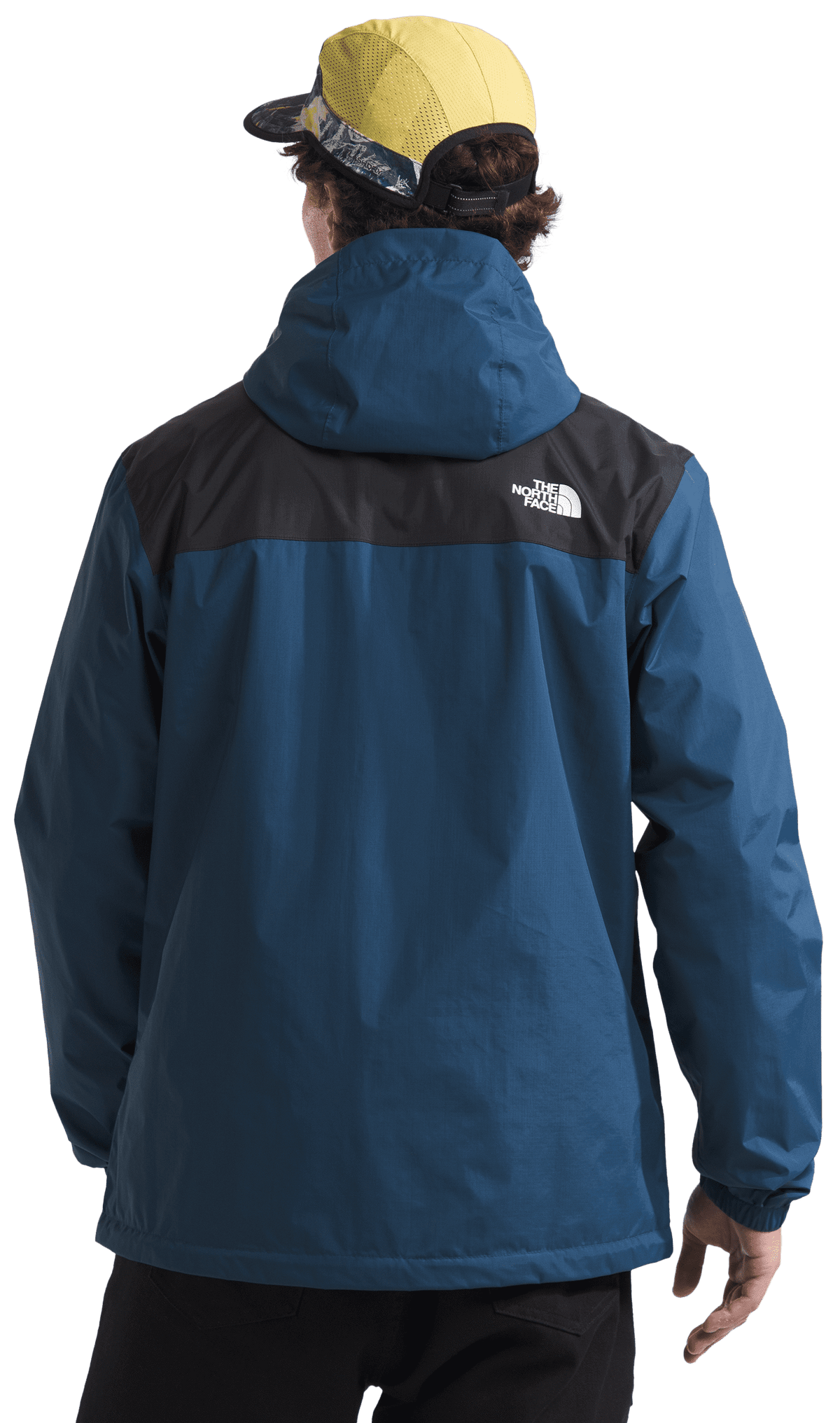 The North Face NF0A7QEY Antora Jacket for Men - Shady Blue/TNF Black - L