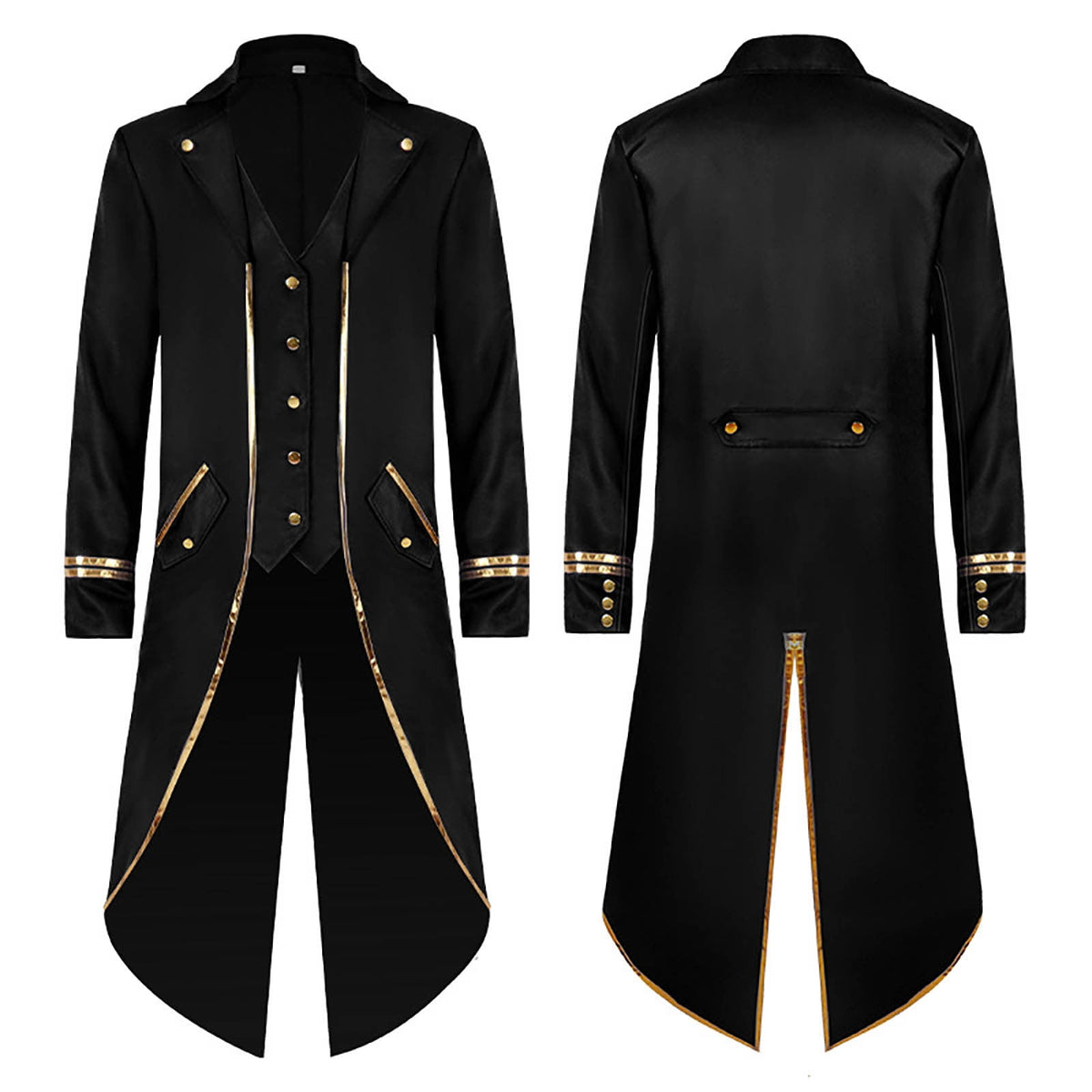 Men's Retro Tuxedo Costume Button Down Wedding Party Dinner Suit Jacket Coat