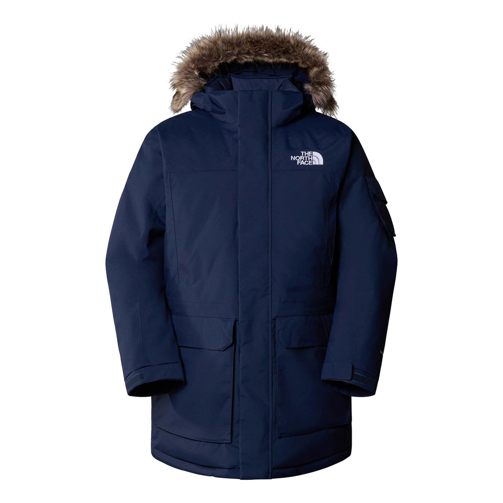 The North Face Expedition McMurdo 700 Fill Power Down Parka with Faux Fur Trim in Summit Navy