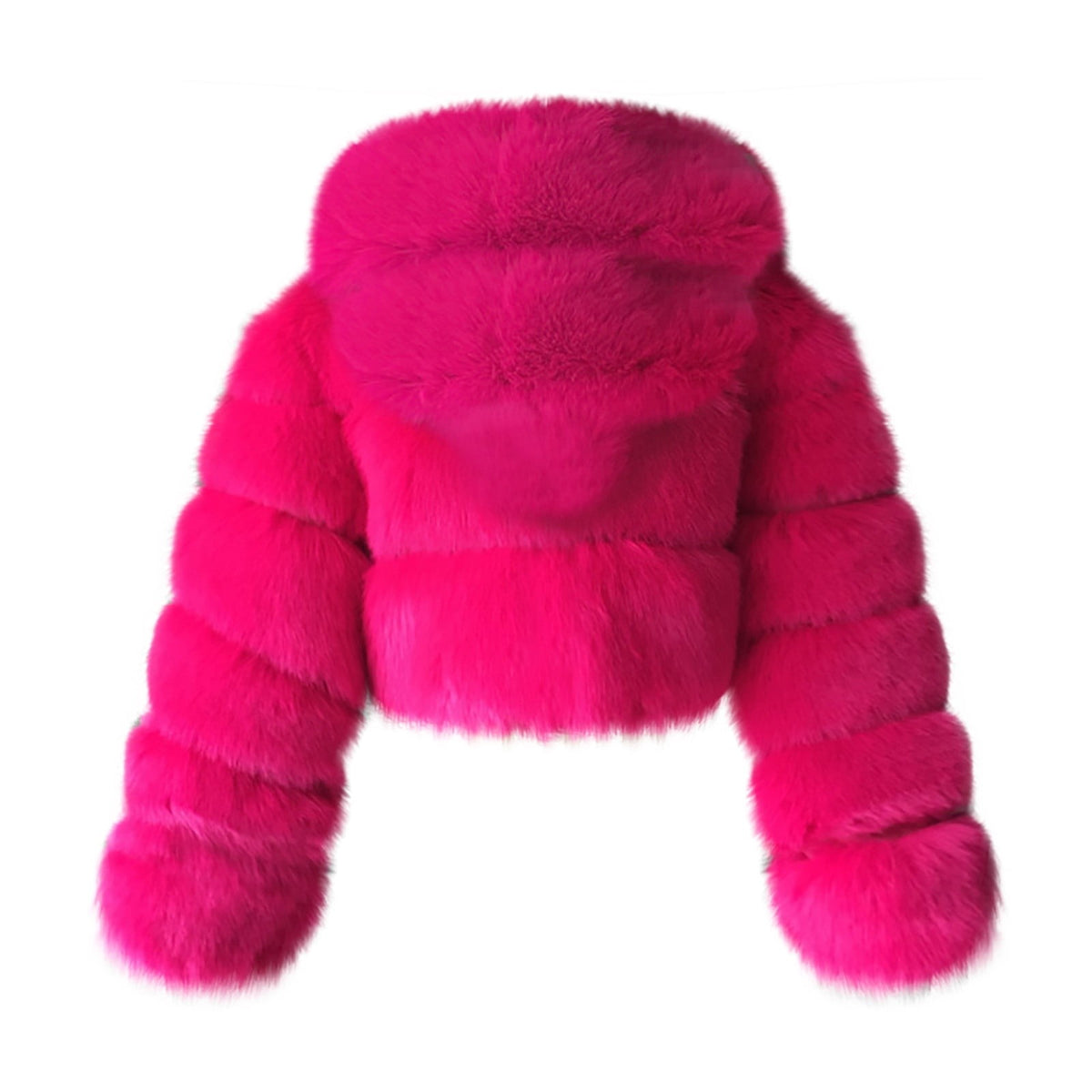 FNFYFH Womens Plus Size Faux Furry Coat Winter Warm Fluffy Hooded Jackets Fleece Zipper Long Sleeve Outerwear Furry Splicing Jacket for Women Black S-4XL