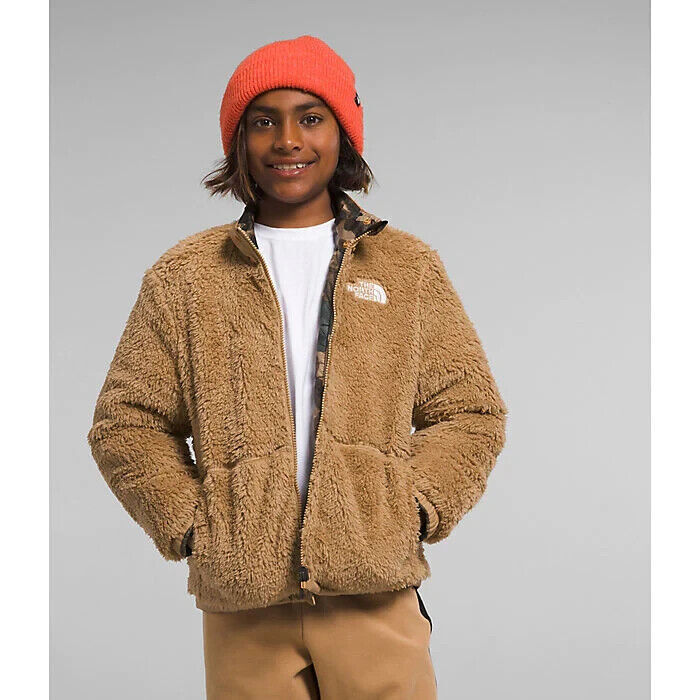 The North Face NF0A82XYORU Hooded Jacket Kids Brown Reversible Mt Chimbo CLO474 (Brown,XS (6))