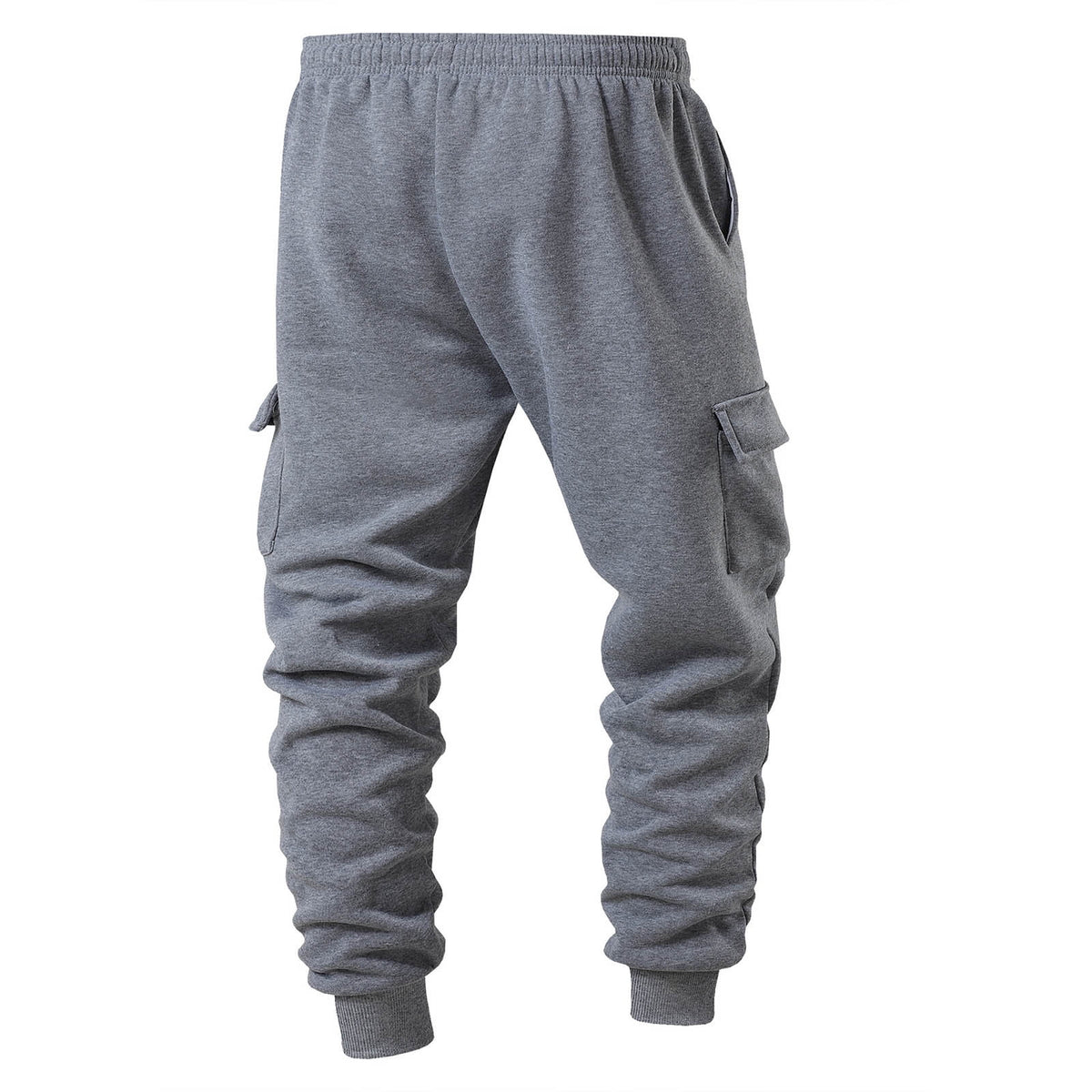 DayScoop Mens Casual Pants Solid Color Trousers Summer Fashion Thickened Warmth Sport Pocket Elastic Waist Jogger Full Length Pants