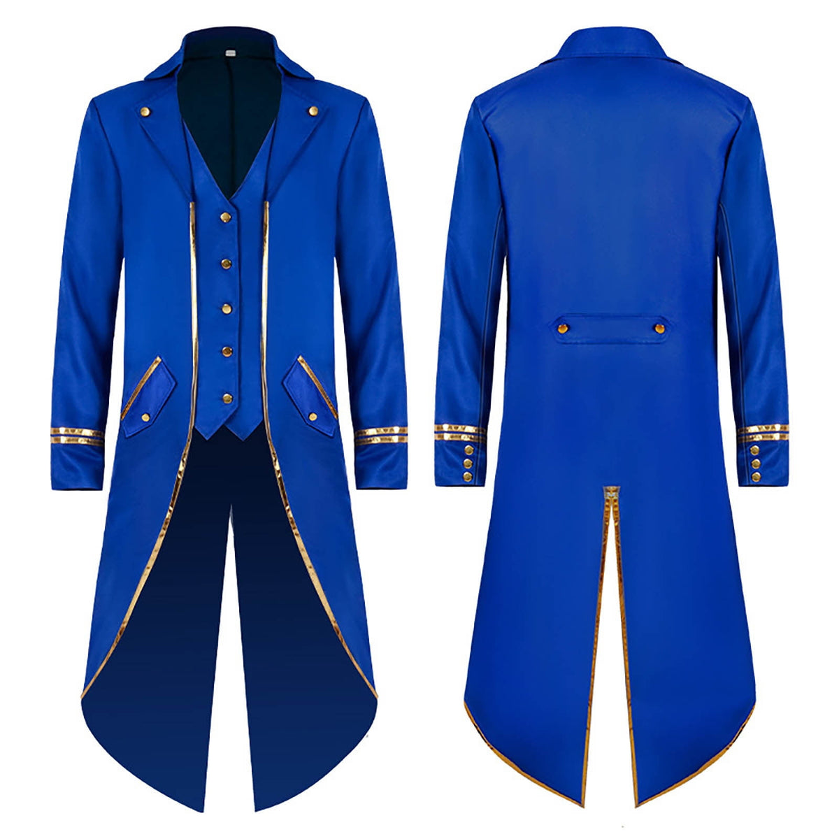Men's Retro Tuxedo Costume Button Down Wedding Party Dinner Suit Jacket Coat